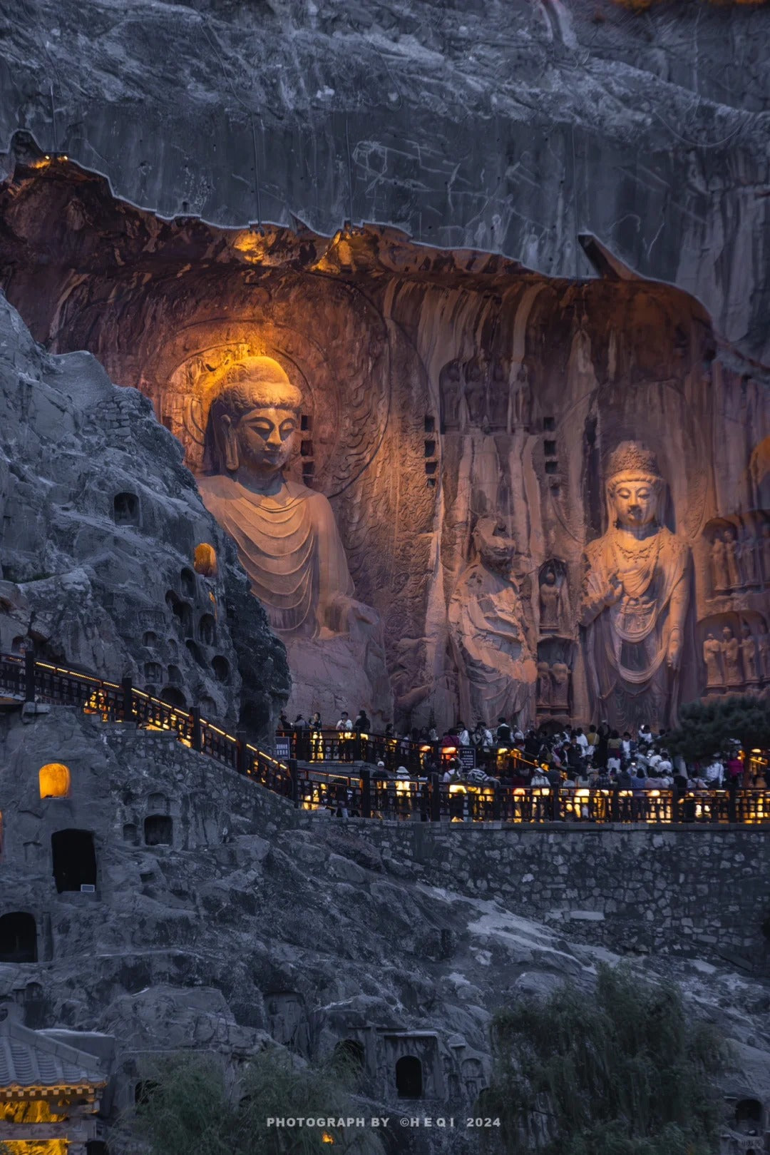 Longmen Grottoes, a cultural tourism destination for Buddhist heritage in Henan, China